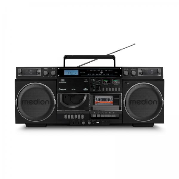 Medion Life P66538 RetrO-Boombox Schwarz