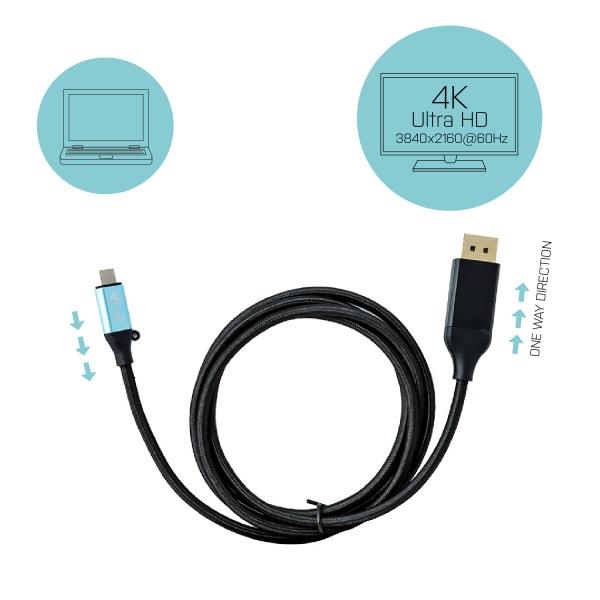 I-Tec C31cbldp60hz2m Cavo Displayport 2 M UsB-C Nero - Image 4