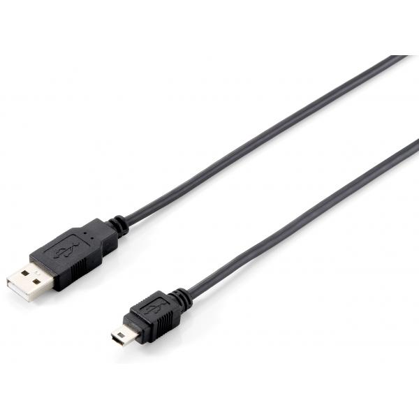 Equip 128521 Cavo Usb 1,8 M Usb 2.0 Usb A MinI-Usb B Nero