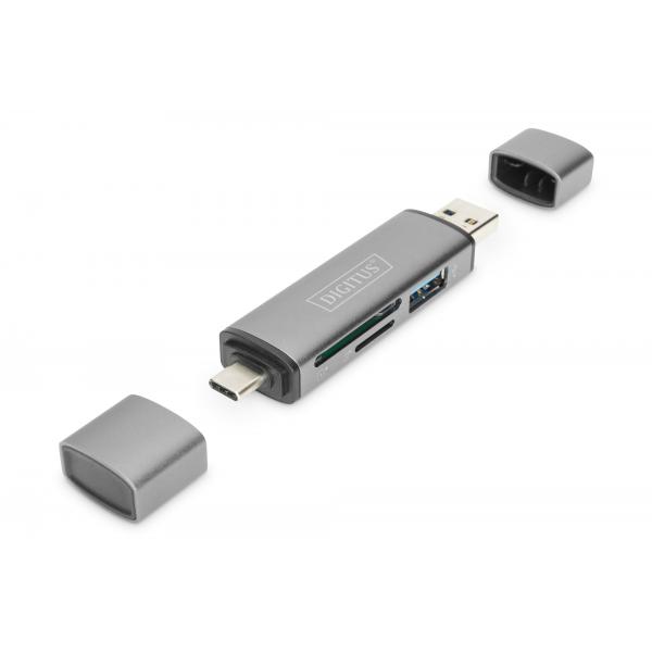 Digitus Dual Card Reader Hub UsB-C™ / Usb 3.0, Otg