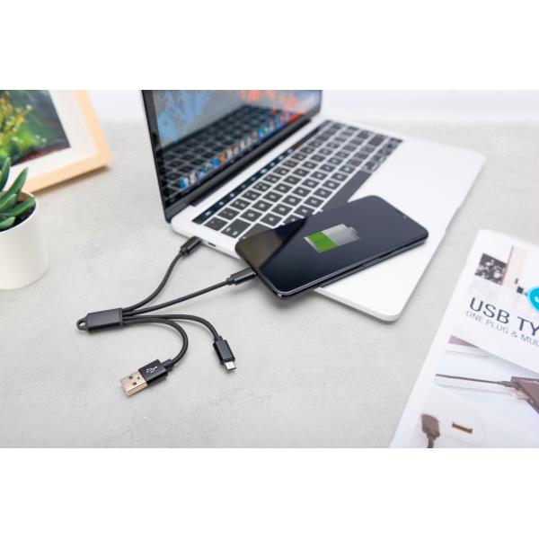 Digitus Cavo Di Ricarica 3 In 1, Usb A, Lightning + Micro Usb + UsB-C - Image 4
