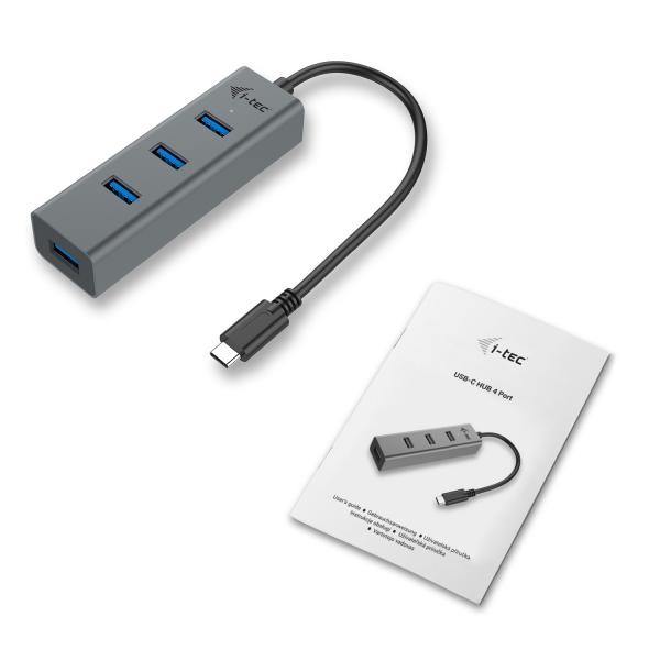I-Tec Metal UsB-C Hub 4 Port - Image 3