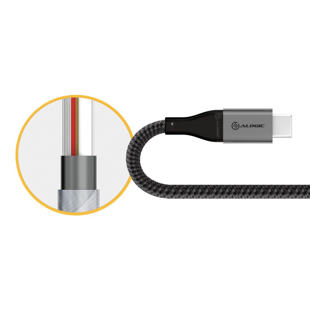 Alogic UlcaA-Sgr Cavo Usb 0,15 M Usb 3.2 Gen 1 (3.1 Gen 1) Usb C Usb A Grigio - Image 4