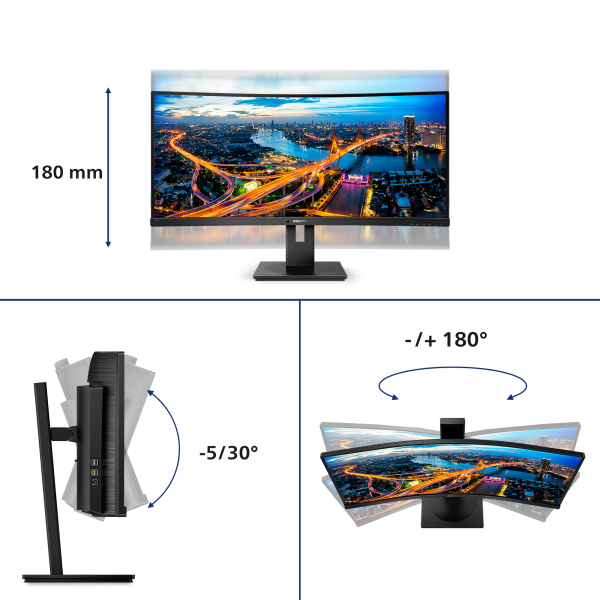 Philips B Line 345b1c/00 Monitor Pc 86,4 Cm (34") 3440 X 1440 Pixel Quad Hd Lcd Nero - Image 4