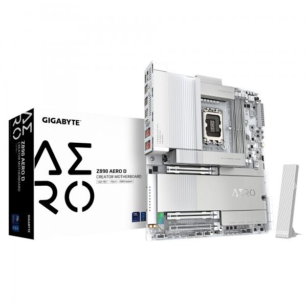 Gigabyte Z890 Aero D Scheda Madre - Supporta Cpu Intel Core Ultra (serie 2), Vrm A 16+1+2 Fasi, Fino A 9500mhz Ddr5 (oc), Pcie 5.0 M.2, WI-Fi 7, Thun