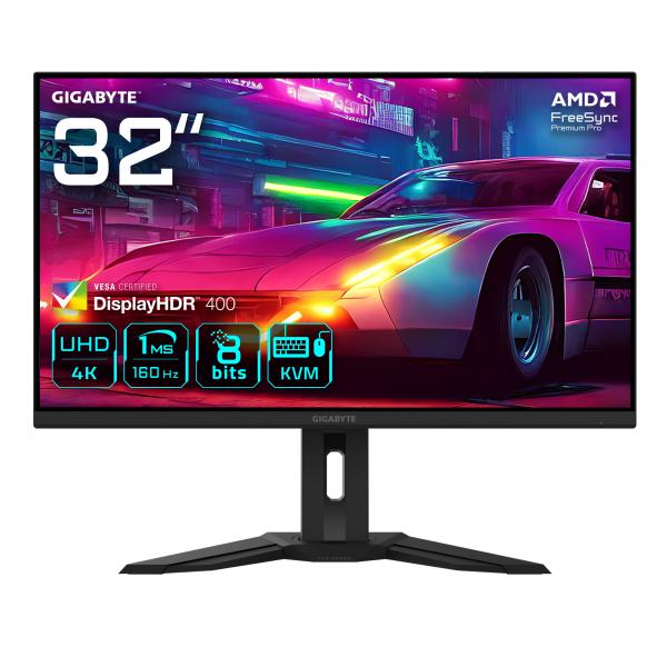 Gigabyte M32up 31.5" Monitor Gaming Uhd - 3840 X 2160, 160 Hz, 1 Ms, 350 Cd/m², Amd Freesync Premium Pro, Displayhdr 400, Hdmi 2.1, Displayport 1.4