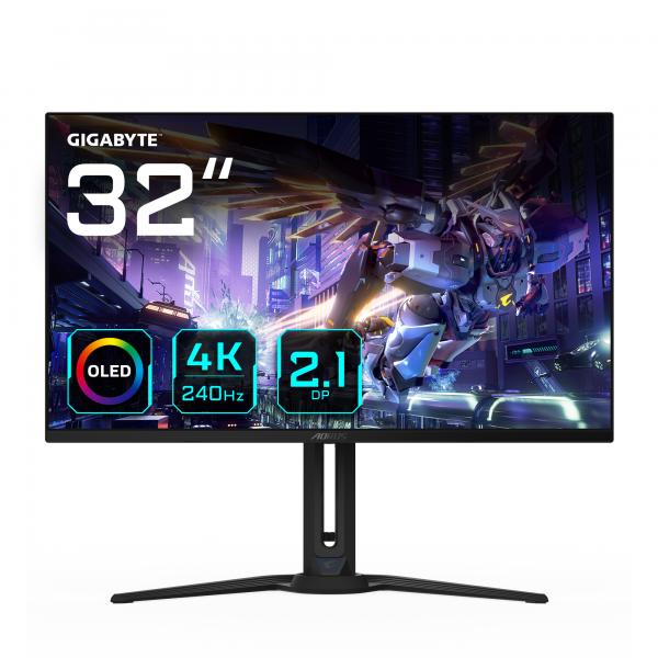 Gigabyte Monitor Da Gioco Oled Aorus Fo32u2p Da 32” - 3840 X 2160 (uhd), 240hz, 0,03ms, 250 Cd/m², Kvm, Freesync Premium Pro, Displayhdr True Black 4