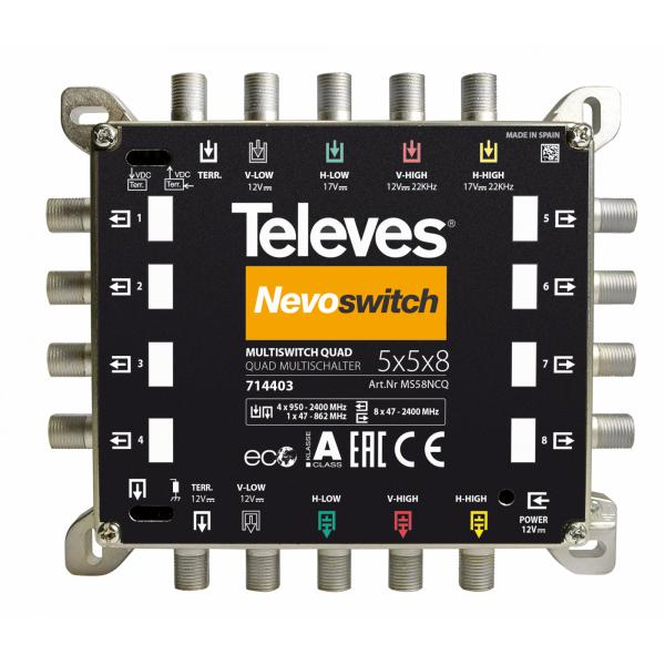 Televes Multischalter 5 In 8 Guß Nevo M.nt Quad Kask.