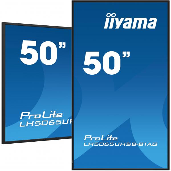 Iiyama Lh5065uhsB-B1ag Visualizzatore Di Messaggi Pannello Piatto Per Segnaletica Digitale 125,7 Cm (49.5") Lcd WI-Fi 800 Cd/m² 4k Ultra Hd Nero Proc