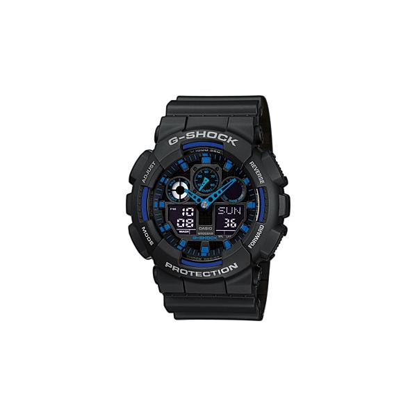 Casio Armbanduhr GA-100-1a2er (b X H) 51.20 Mm X 55 Mm Blau, Schwarz Gehäusematerial=kunstharz Mater