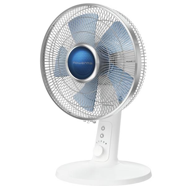 Rowenta Vu2730 Tischventilator Turbo Silence Weiß / Blau