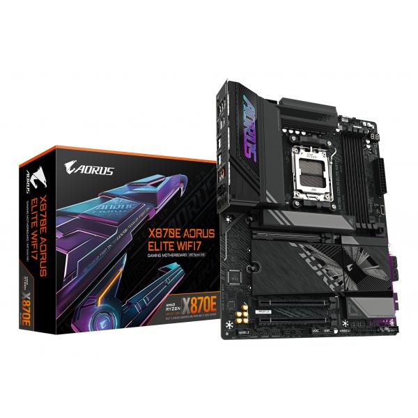 Gigabyte X870e Aorus Elite Wifi7 Scheda Madre - Supporta Cpu Amd Ryzen 9000, 16+2+2 Fasi Vrm Digitali, Fino A 8000hz Ddr5 (oc), 3xpcie 5.0 + 1xpcie 4