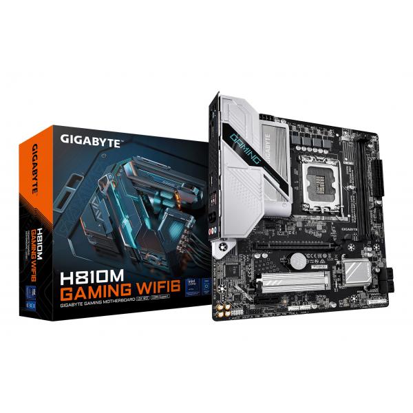 Gigabyte H810m Gaming Wifi6 Scheda Madre - Cpu Intel Core Ultra (serie 2), Vrm A 4+1+2 Fasi, Fino A 6400 Mhz Ddr5, 1xpcie 4.0 M.2, Lan 2.5gbe, Wifi 6
