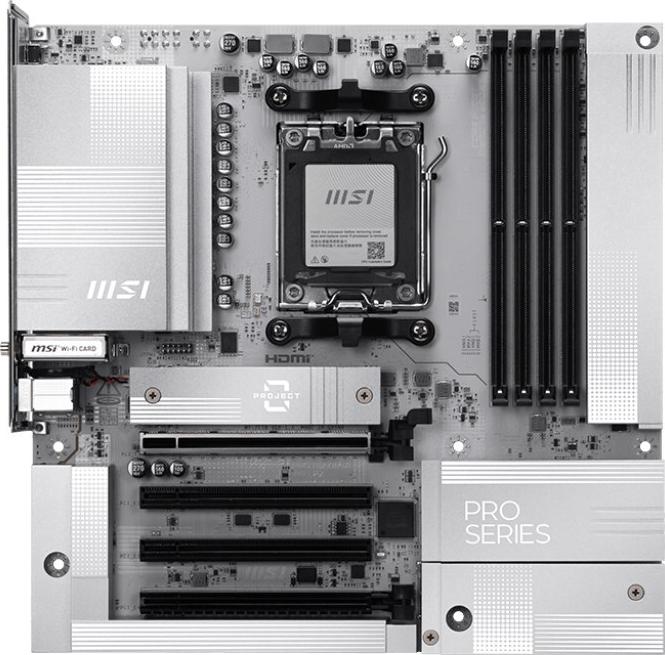Msi Pro B850M-A Wifi Pz - Motherboard - Micro Atx - Socket Am5 - Amd B850 Chipsatz - Usb 3.2 Gen 2, UsB-C 3.2 Gen2, Usb 3.2 Gen 1 - 5 Gigabit Etherne