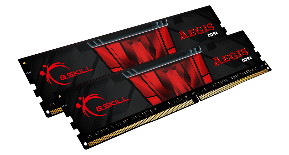 G.skill Aegis - Ddr4 - Kit - 16 Gb: 2 X 8 Gb - Dimm 288-Pin - 3200 Mhz / Pc4-25600 - Cl16 - 1.35 V - Ungepuffert - NoN-Ecc (f4-3200c16D-16gis)