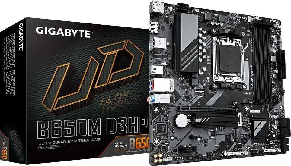 Gigabyte B650m D3hp - 1,0 - Motherboard - Micro Atx - Socket Am5 - Amd B650 Chipsatz - Usb 3,2 Gen 1, UsB-C 3,2 Gen 1 - 2,5 Gigabit Lan - OnboarD-Gra