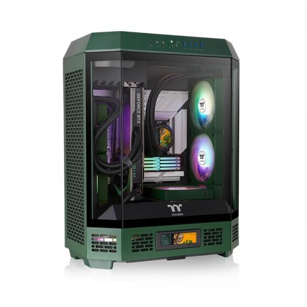 Thermaltake The Tower 600 Dunkelgruen Tempered Glass X 3