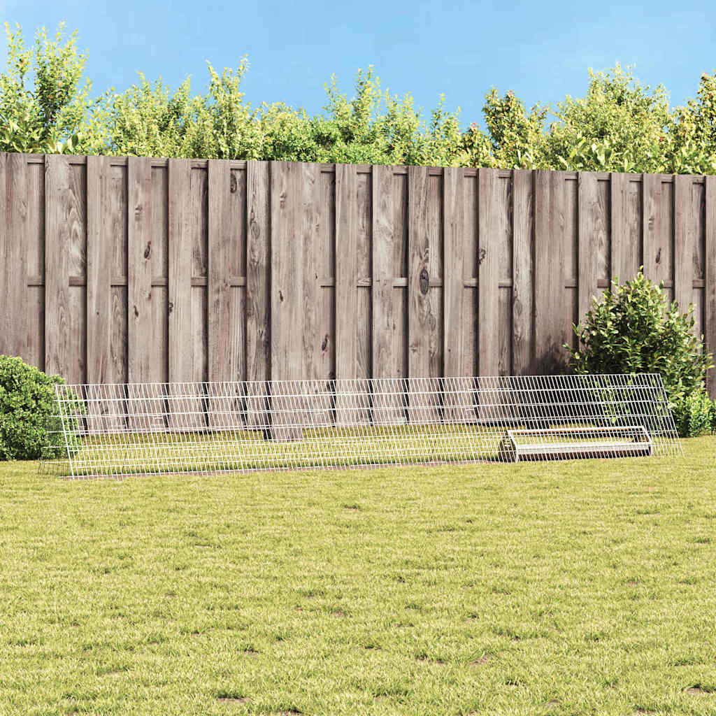 Gabbia Per Polli Argento 430 X 55 X 55 Cm Acciaio Zincato