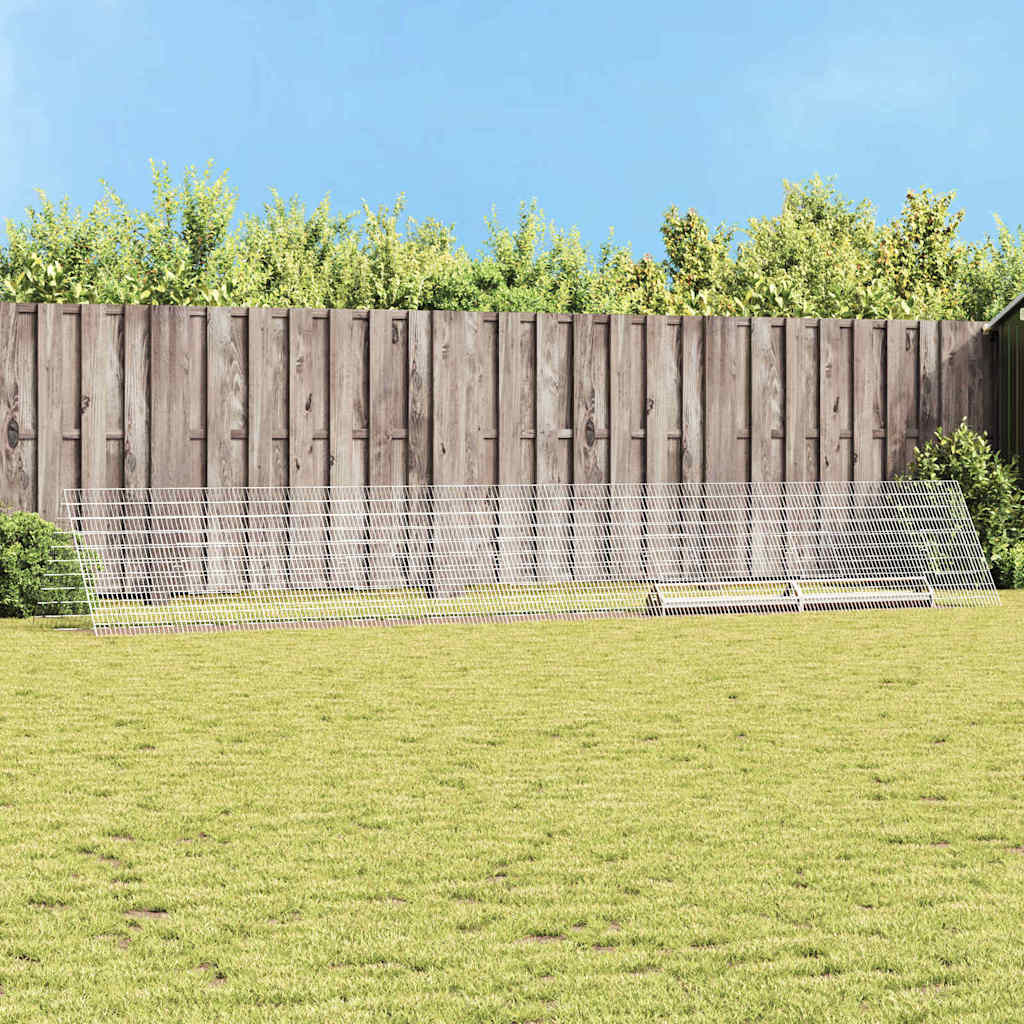 Gabbia Per Polli Argento 650 X 100 X 85 Cm Acciaio Zincato