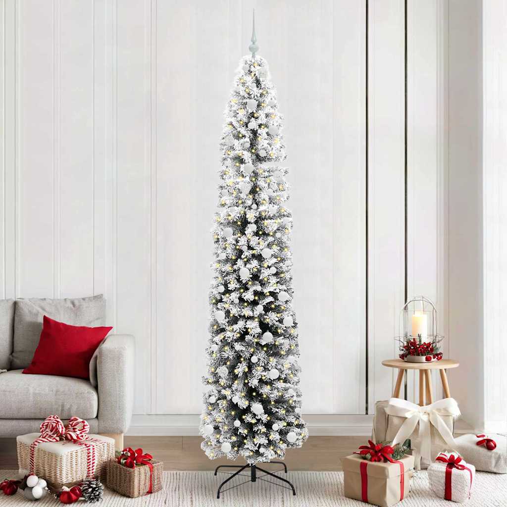 Albero Di Natale Artificiale Con 300 Led Verde 240 cm