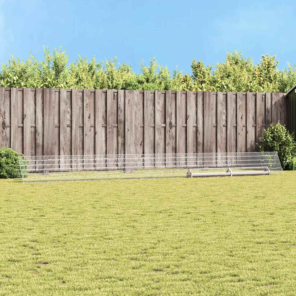 Gabbia Per Polli Argento 650 X 55 X 55 Cm Acciaio Zincato