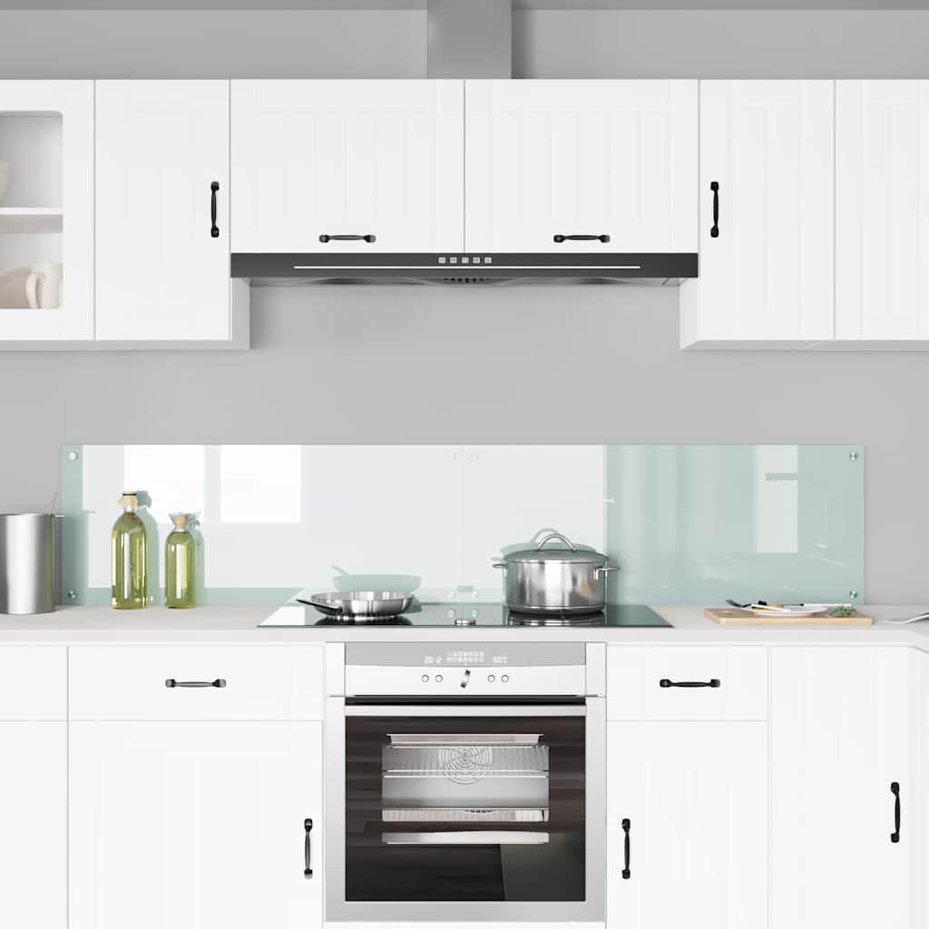 Rivestimento Da Cucina 2 Pcs Bianco 100 X 40 Cm Vetro Temperato - Image 3