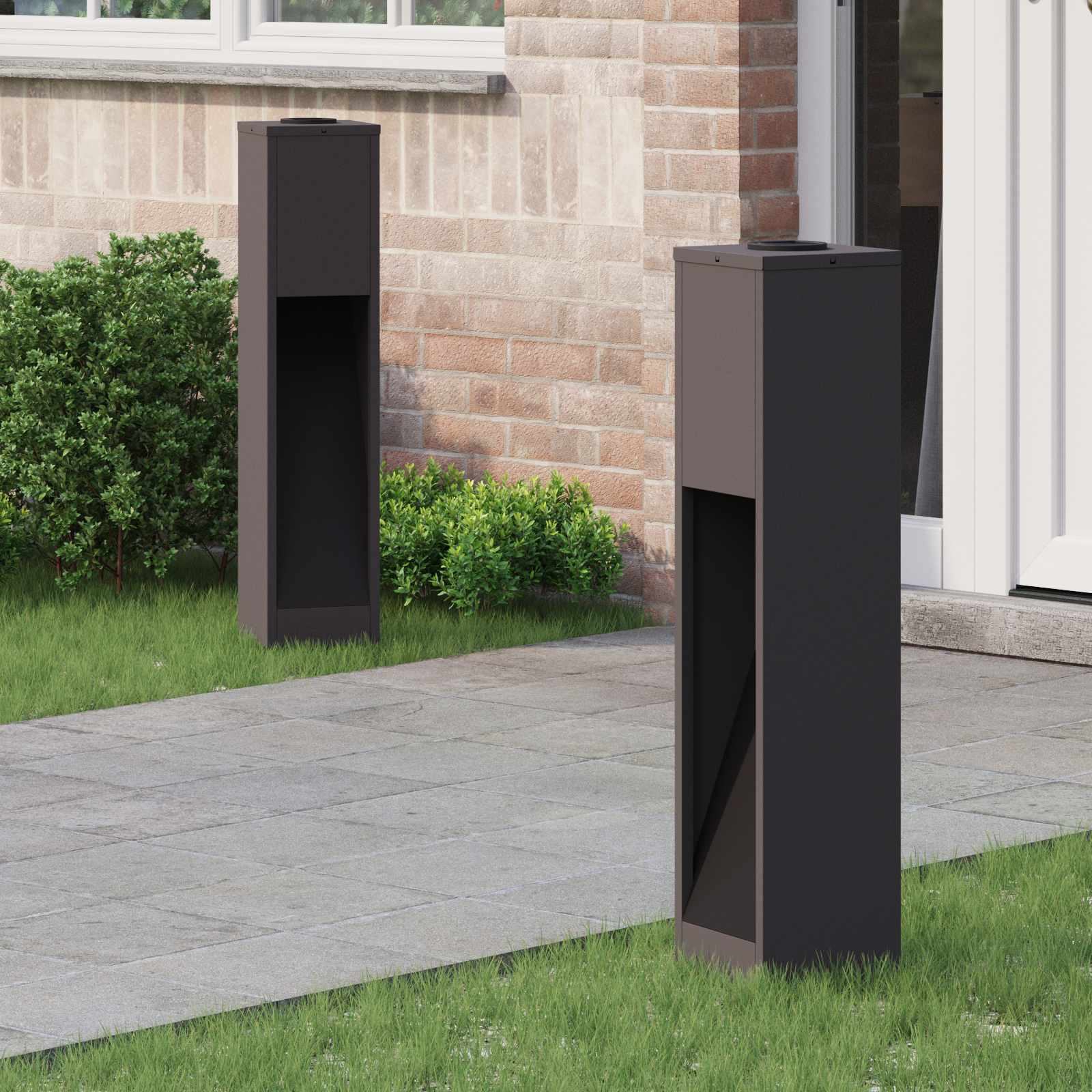 Lucina Led Solare Da Percorso 2 Pcs Nero