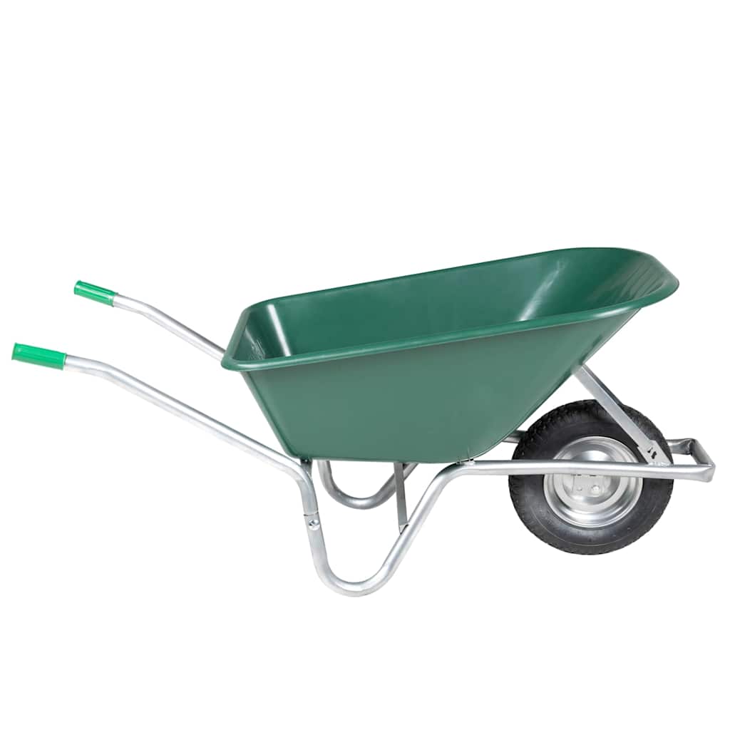 Carriola Verde 90 L 150 Kg In Acciaio Zincato E Plastica