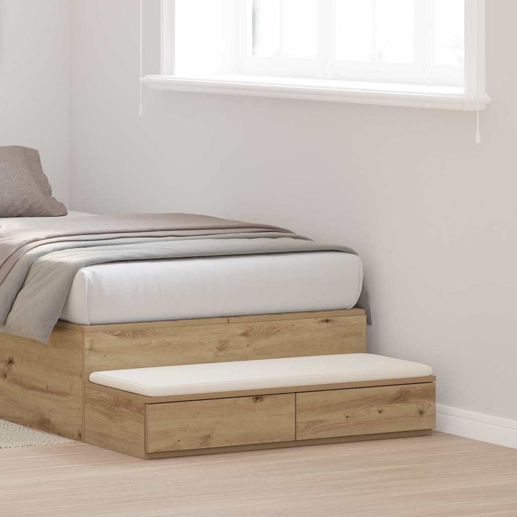 Cassetti Per Letto Rovere Artigianale 80 X 36,5 X 16,5 cm
