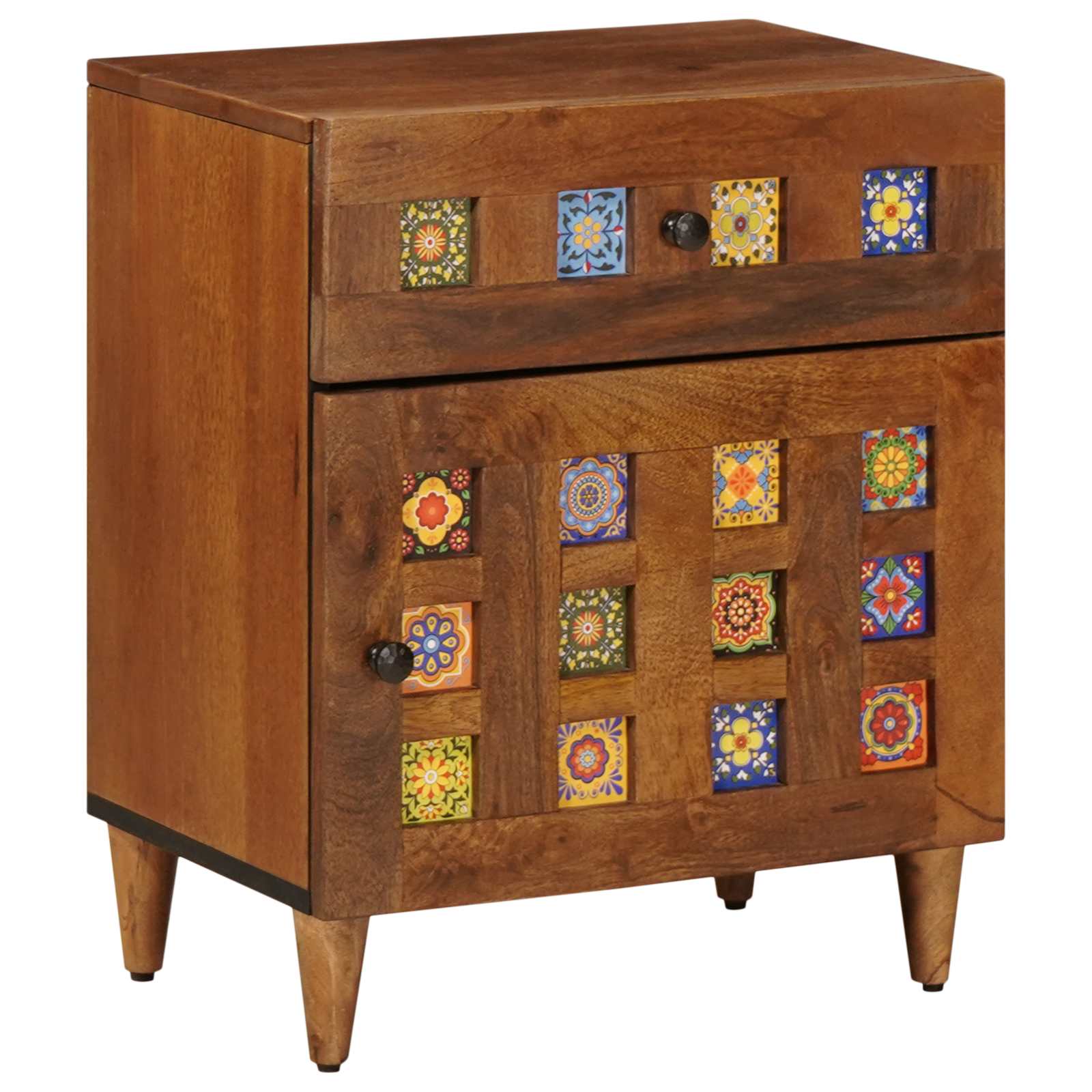 Armadio Da Notte Con Cassetto Marrone 50 X 33 X 60 cm