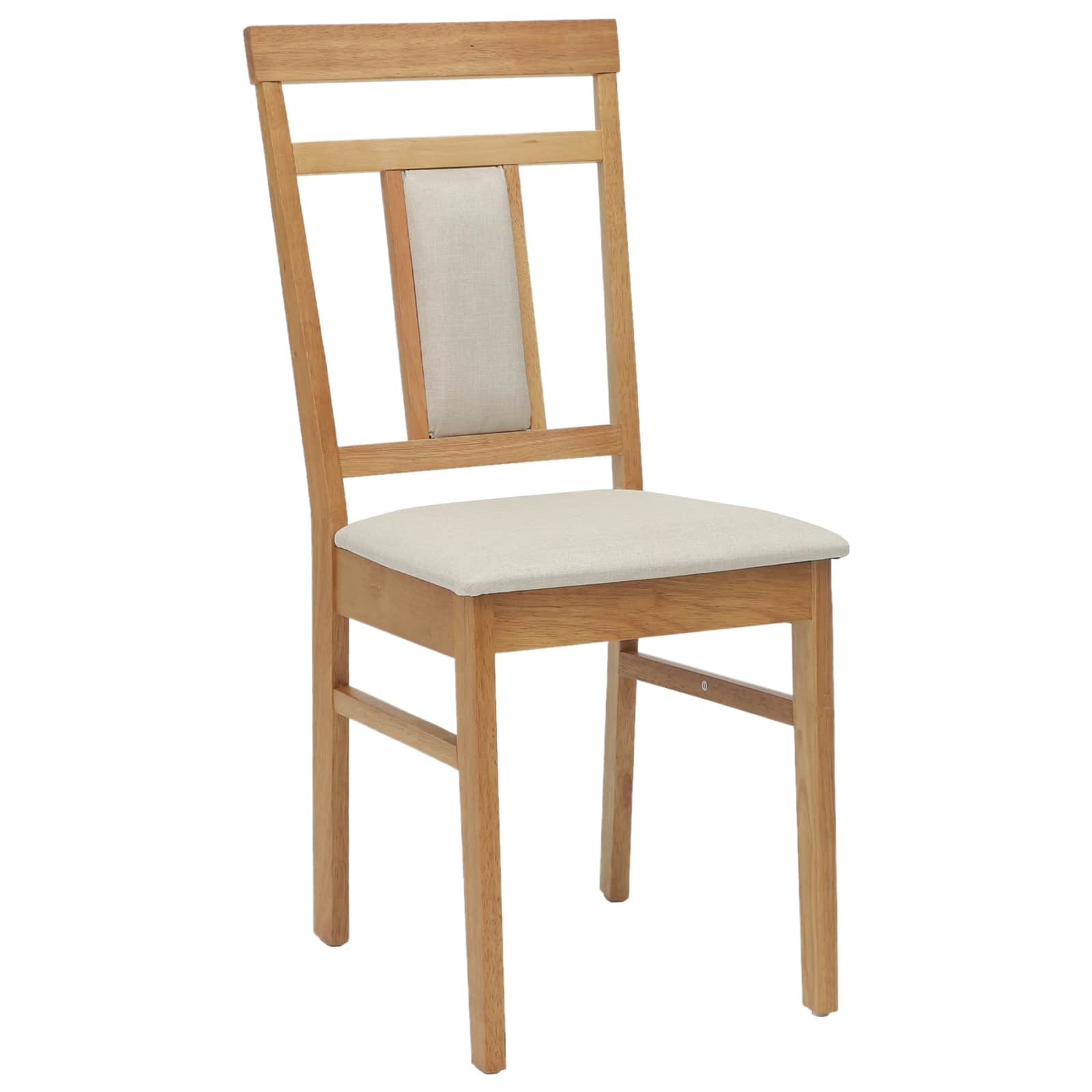 Sedia Da Pranzo 2 Pcs Naturale E Chiaro Legno Di Gomma Solido - Image 4