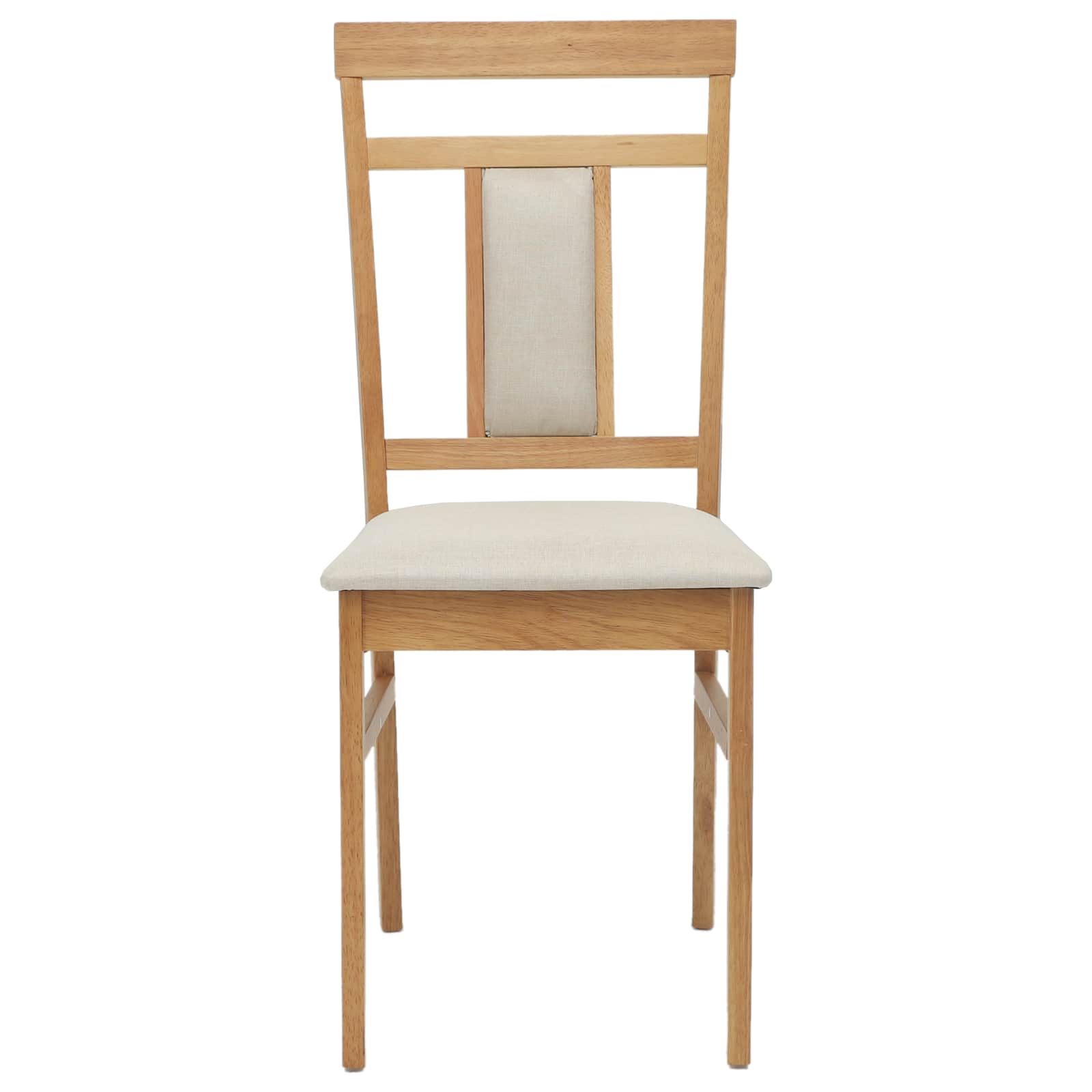 Sedia Da Pranzo 2 Pcs Naturale E Chiaro Legno Di Gomma Solido - Image 5