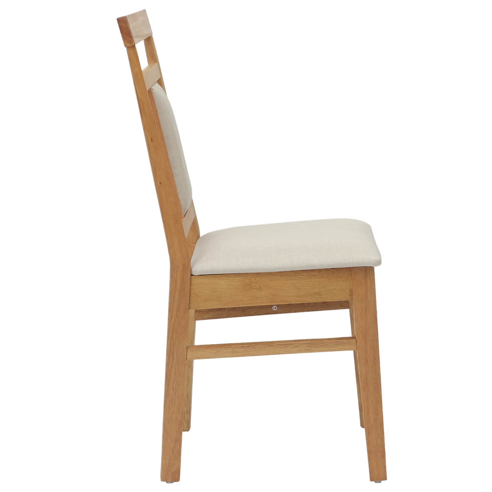 Sedia Da Pranzo 2 Pcs Naturale E Chiaro Legno Di Gomma Solido - Image 6
