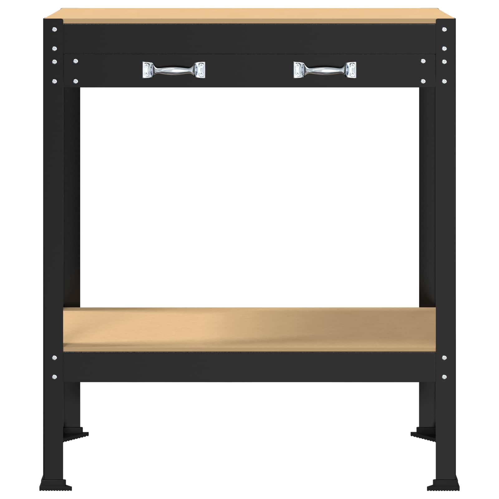 Banchi Da Lavoro Nero 81 X 41 X 145 Cm Legno Multistrato - Image 6