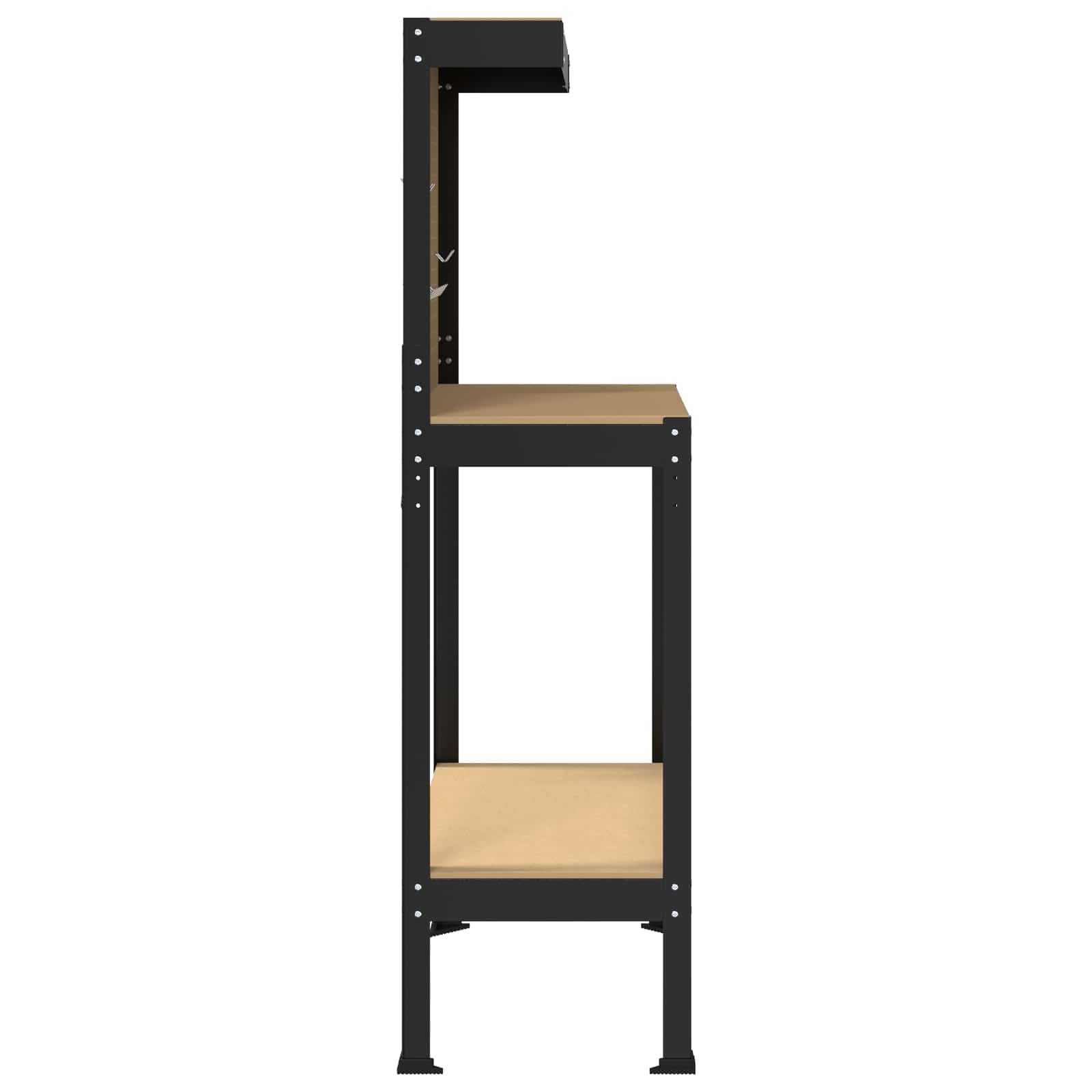 Banchi Da Lavoro Nero 81 X 41 X 145 Cm Legno Multistrato - Image 6