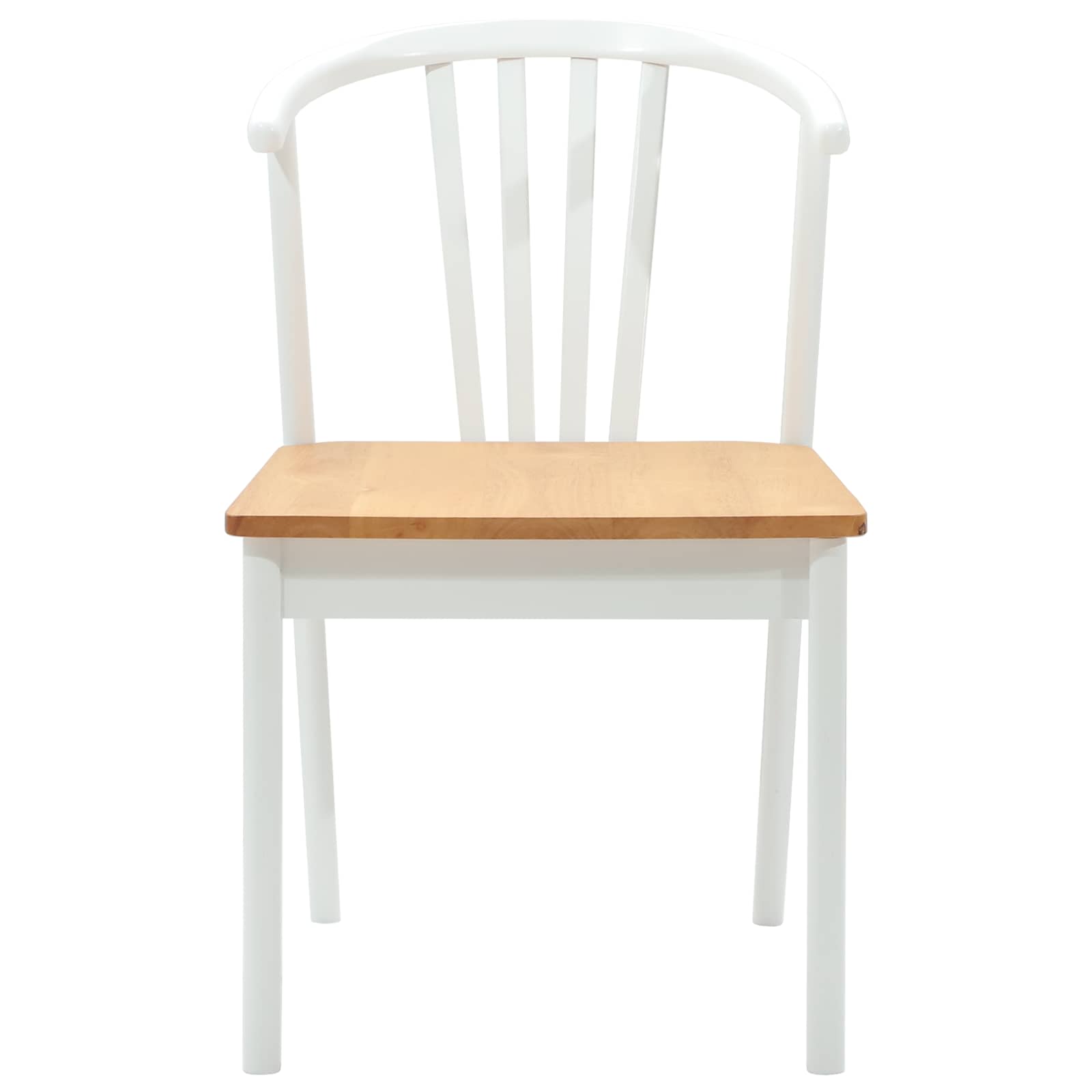 Sedia Da Pranzo 2 Pcs Bianco E Naturale - Image 5