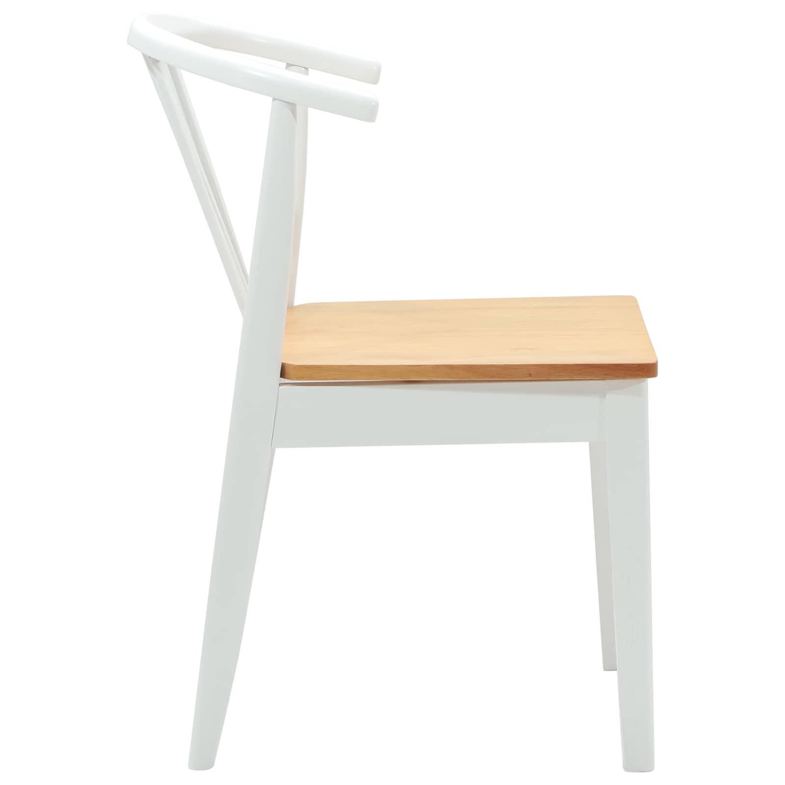 Sedia Da Pranzo 2 Pcs Bianco E Naturale - Image 6