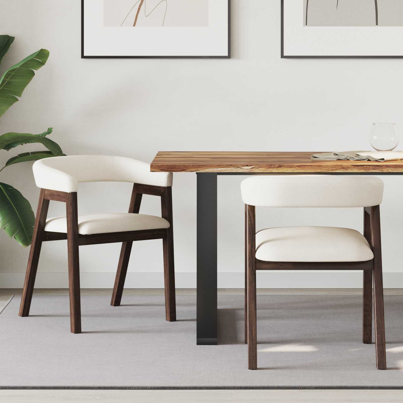Sedie Da Pranzo 2 Pcs Marrone Chiaro 54 X 57 X 73 cm