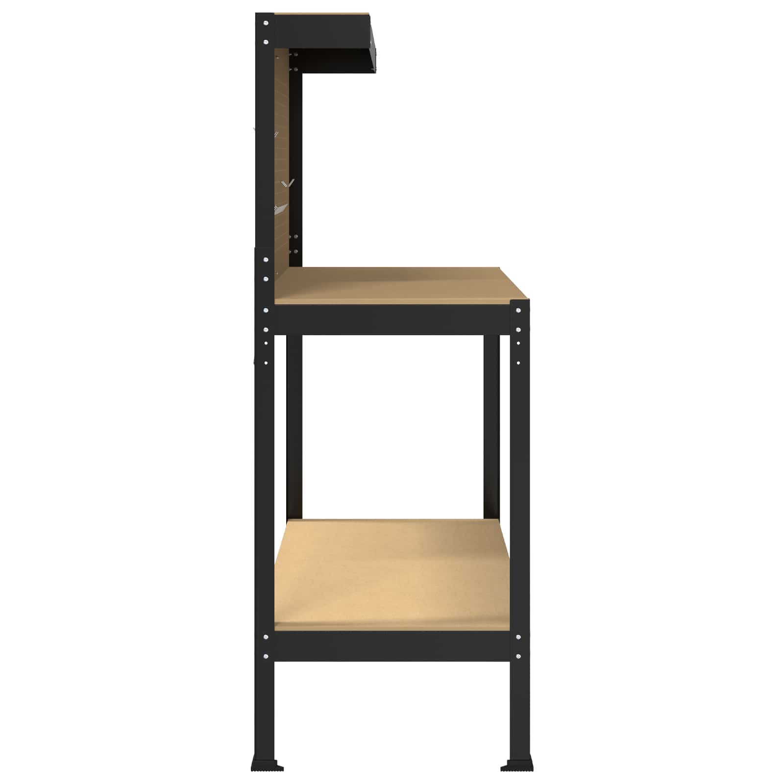 Banchi Da Lavoro Nero 81 X 41 X 145 Cm Legno Multistrato - Image 6
