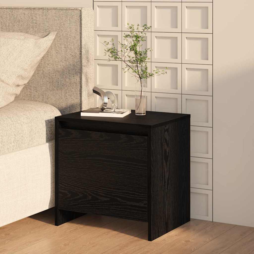 Armadio Da Notte Rovere Nero 45 X 34 X 44,5 cm