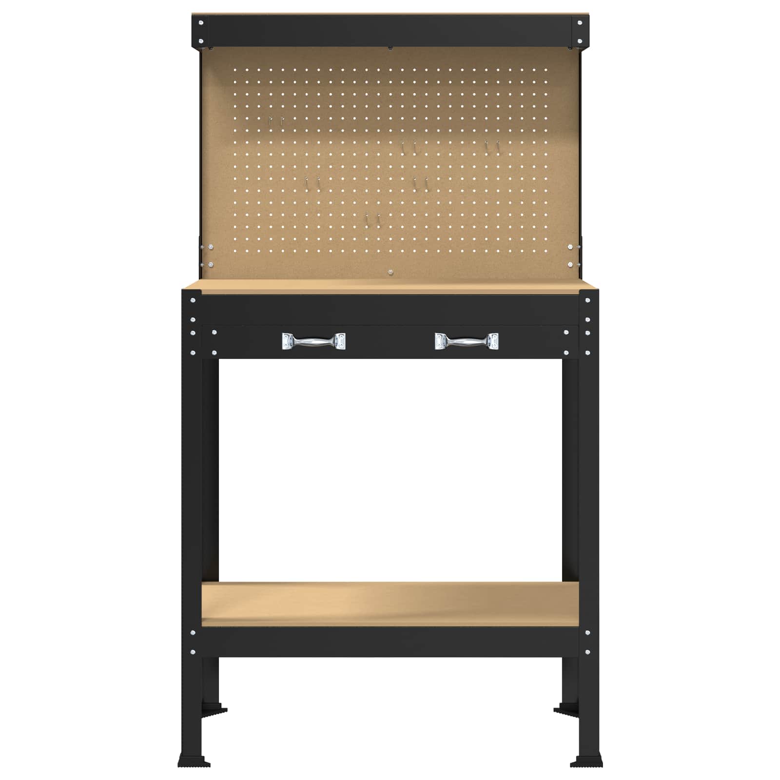 Banchi Da Lavoro Nero 81 X 41 X 145 Cm Legno Multistrato - Image 6