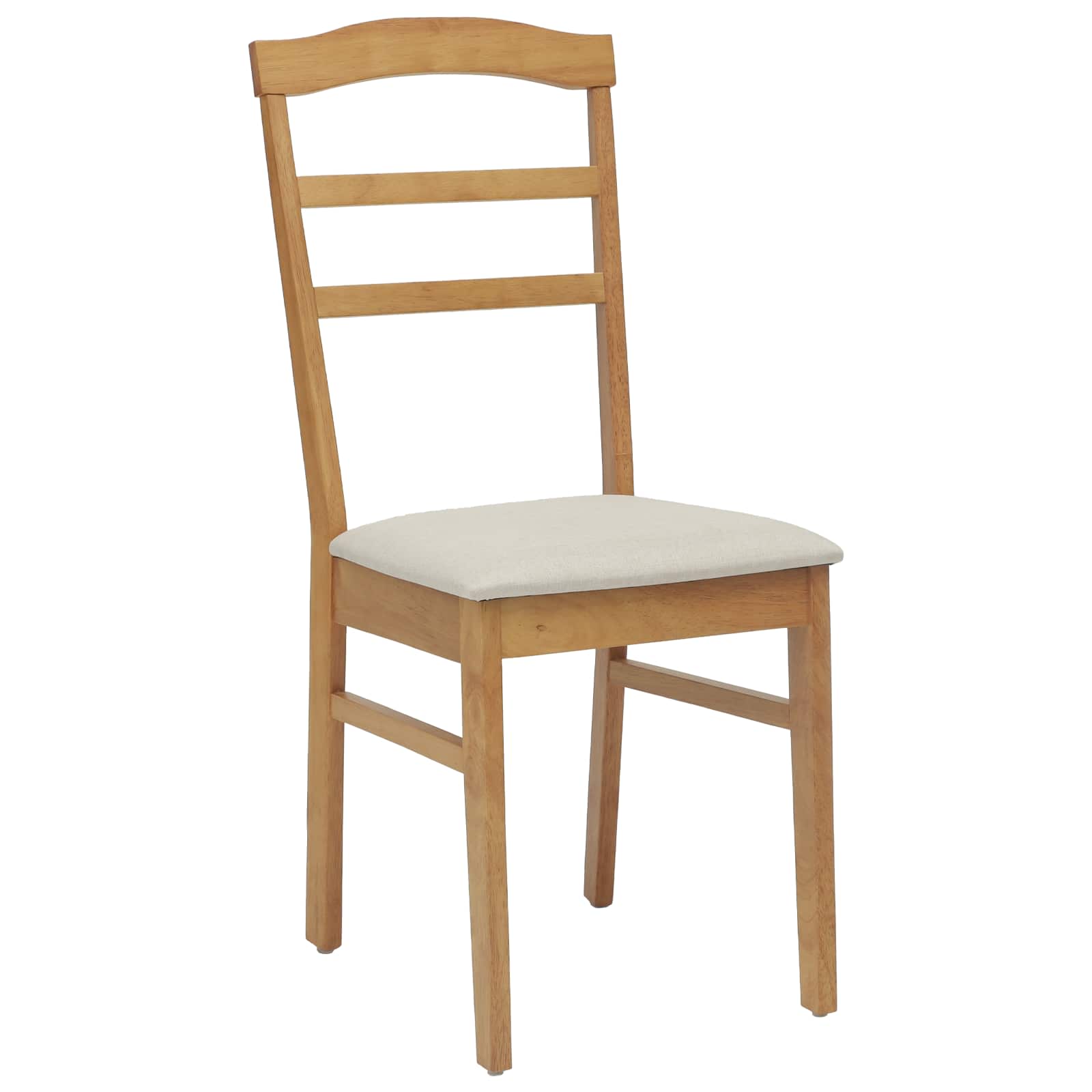 Sedia Da Pranzo 2 Pcs Naturale E Chiaro Legno Di Gomma Solido - Image 4
