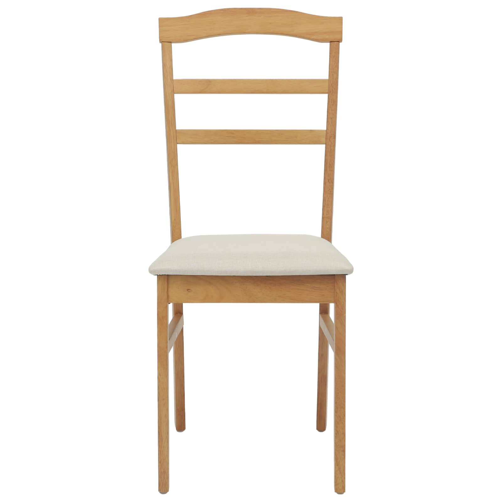Sedia Da Pranzo 2 Pcs Naturale E Chiaro Legno Di Gomma Solido - Image 5