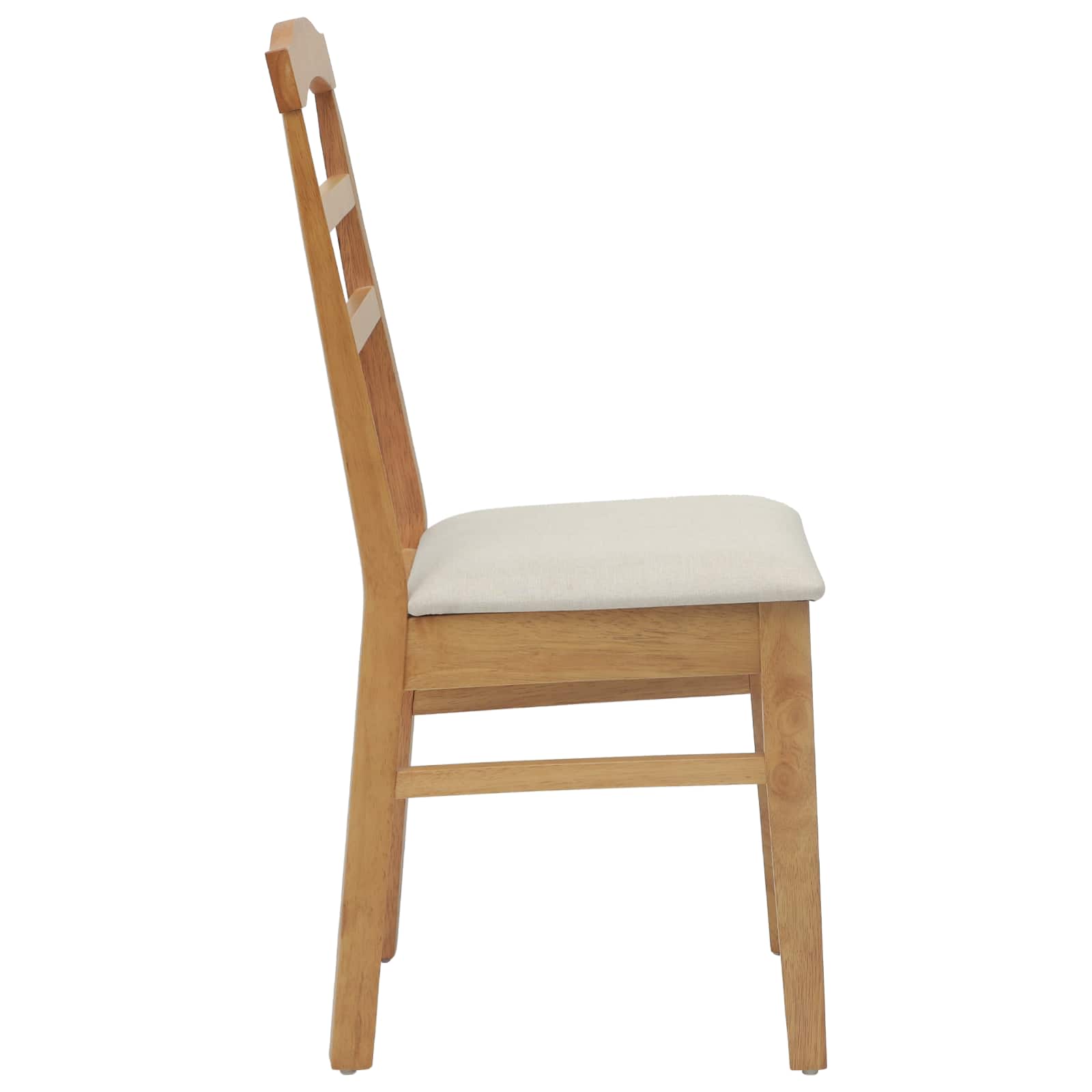 Sedia Da Pranzo 2 Pcs Naturale E Chiaro Legno Di Gomma Solido - Image 6