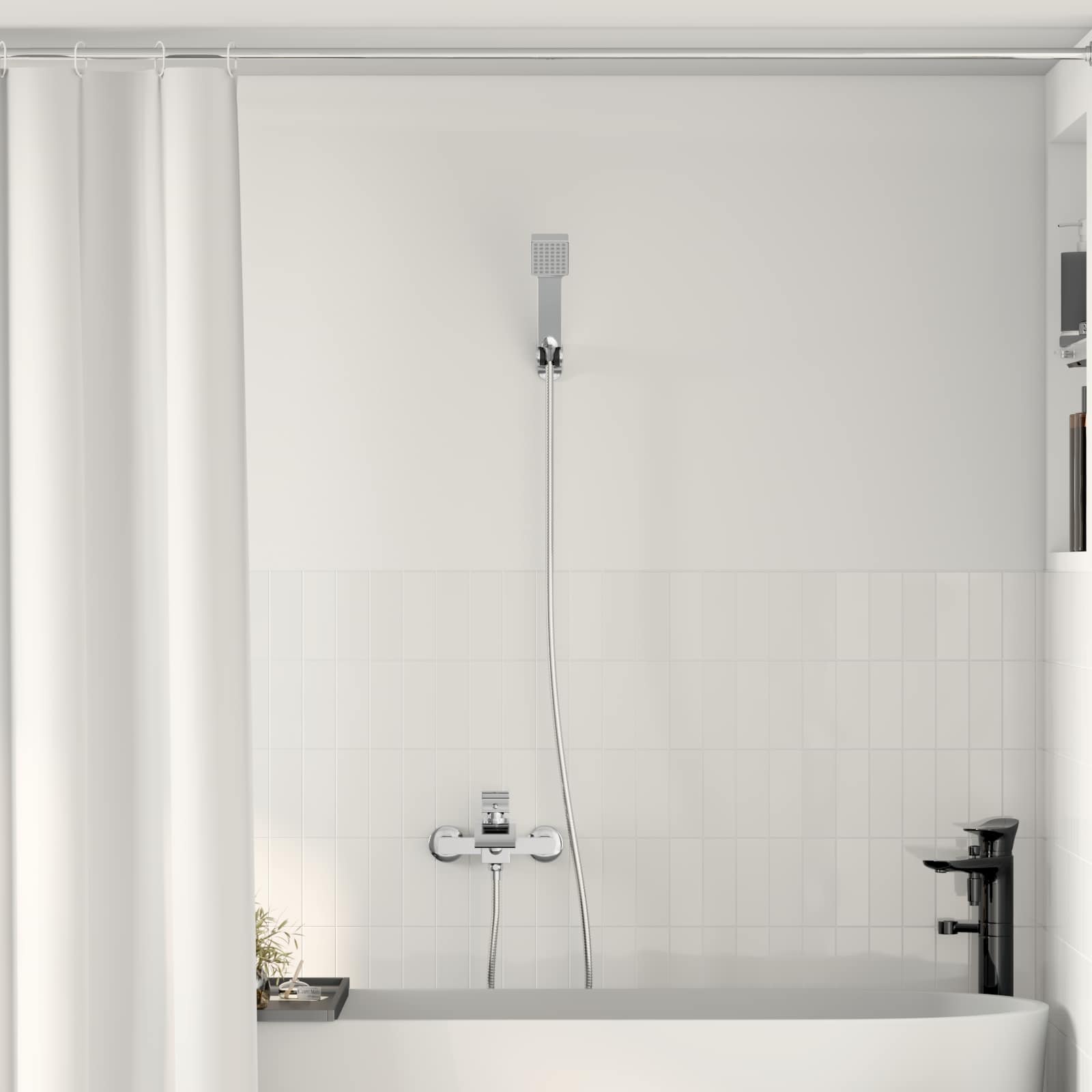 Set Di Doccia Con Soffione Cromo G 1 / 2 Pollici