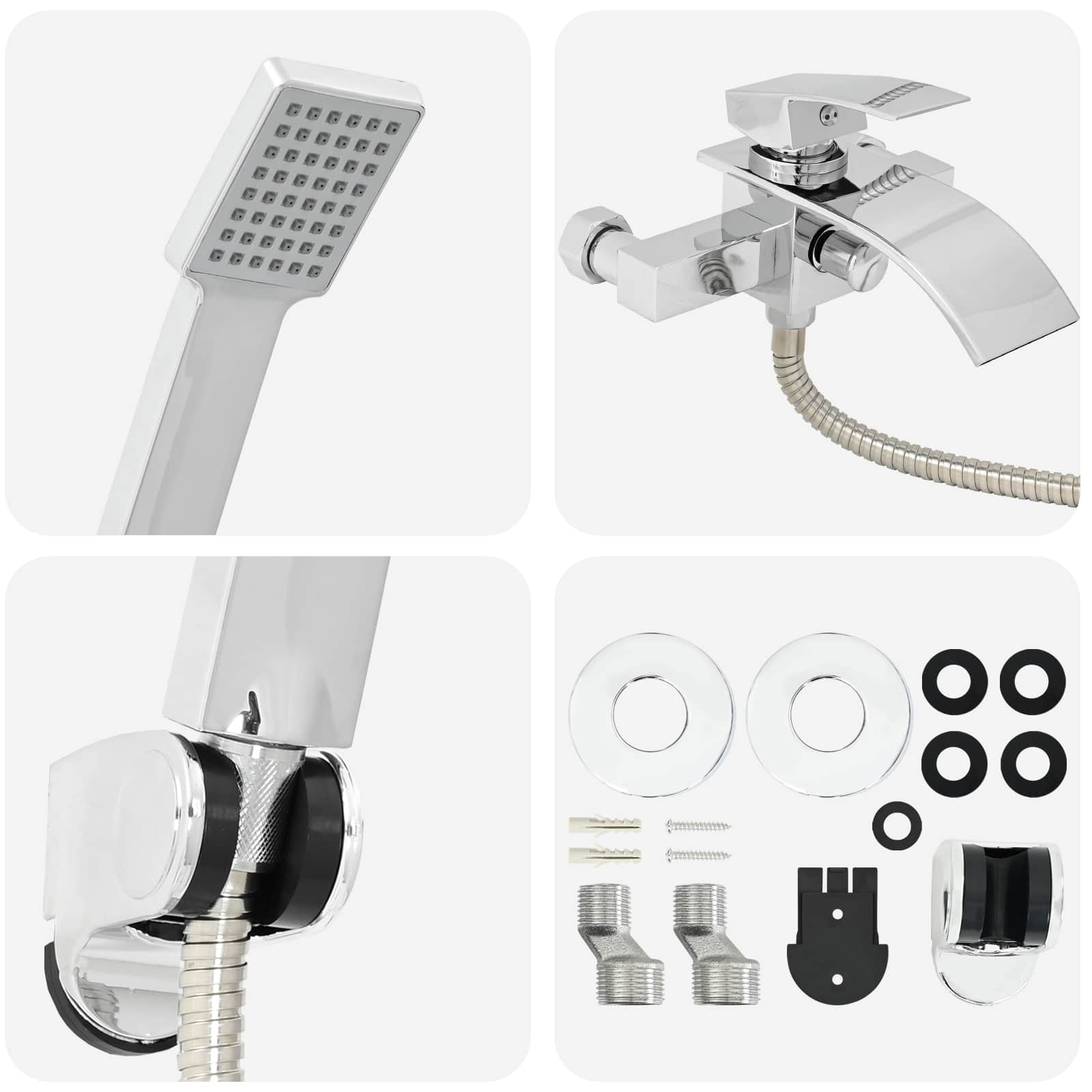 Set Di Doccia Con Soffione Cromo G 1 / 2 Pollici - Image 6
