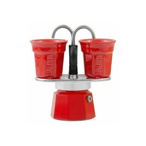 Bialetti Mini Express, MokkA-Kanne, 0,09 L, Rot, Aluminium, 2 Tassen, 1 Stück(e)