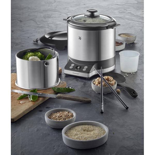 Wmf Küchenminis Reiskocher Mit LuncH-TO-GO-Box, Edelstahl, 1 L, Led, Glas, 220 W, 220 - 240 V