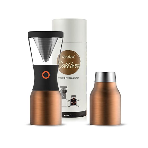 Asobu Cold Brew, KaltbrüH-Kaffeemaschine, Schwarz, Kupfer, Kupfer, Edelstahl, 1 Stück(e)