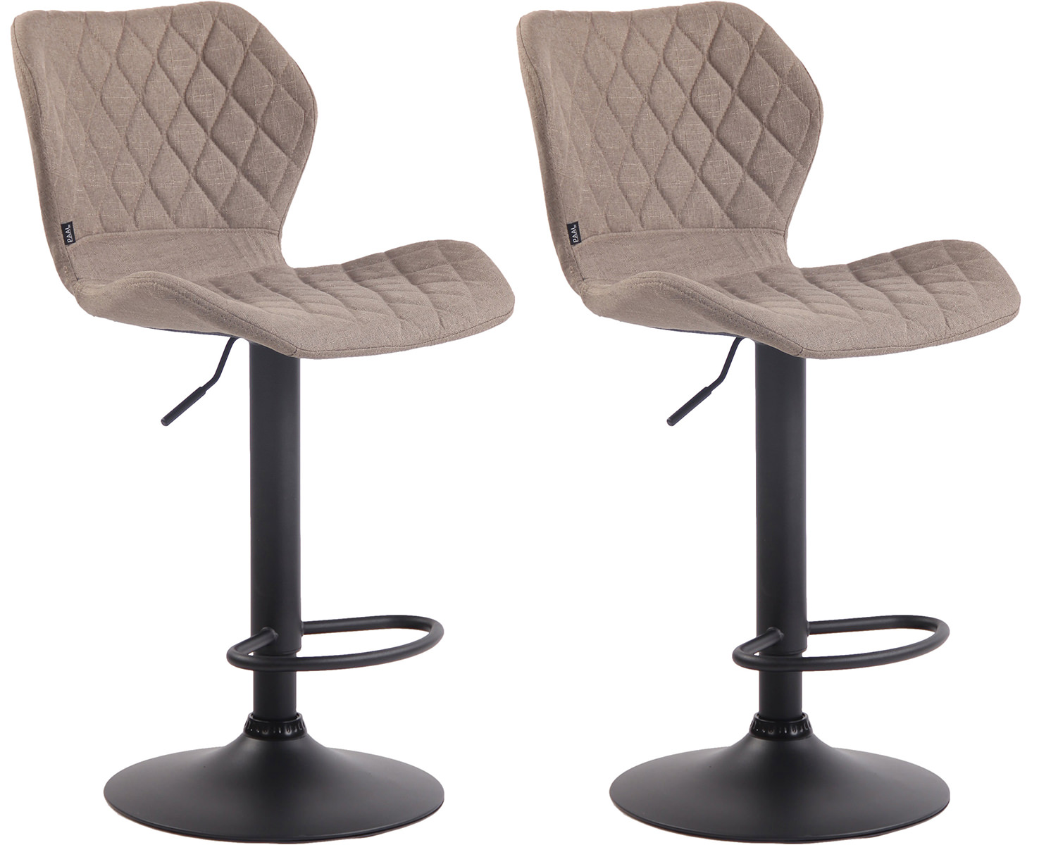2er Set Barhocker Cork Stoff Schwarz